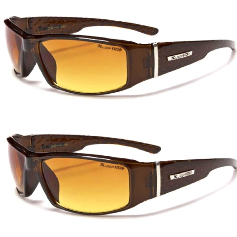 3304 XLoop HD Glasses 2 Pack Brown Sunglasses